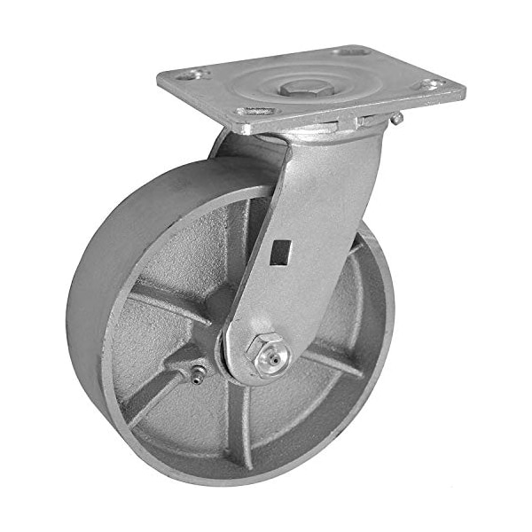 5x2 in Swivel Caster, SEMI-Steel CAST Iron Wheel, 1,000 LBS C